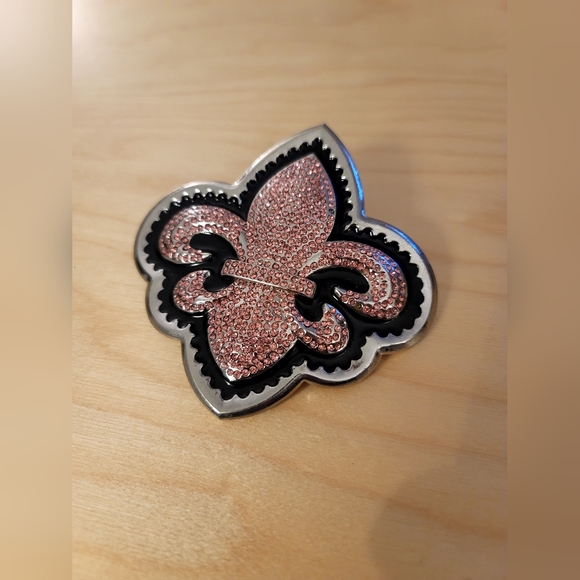 Belt Buckle Studded Pink & Black - Picture 2 of 6